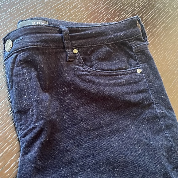 Kut from the Kloth Diana Corduroy Skinny Pants Royal Blue Size 16 - Picture 7 of 10
